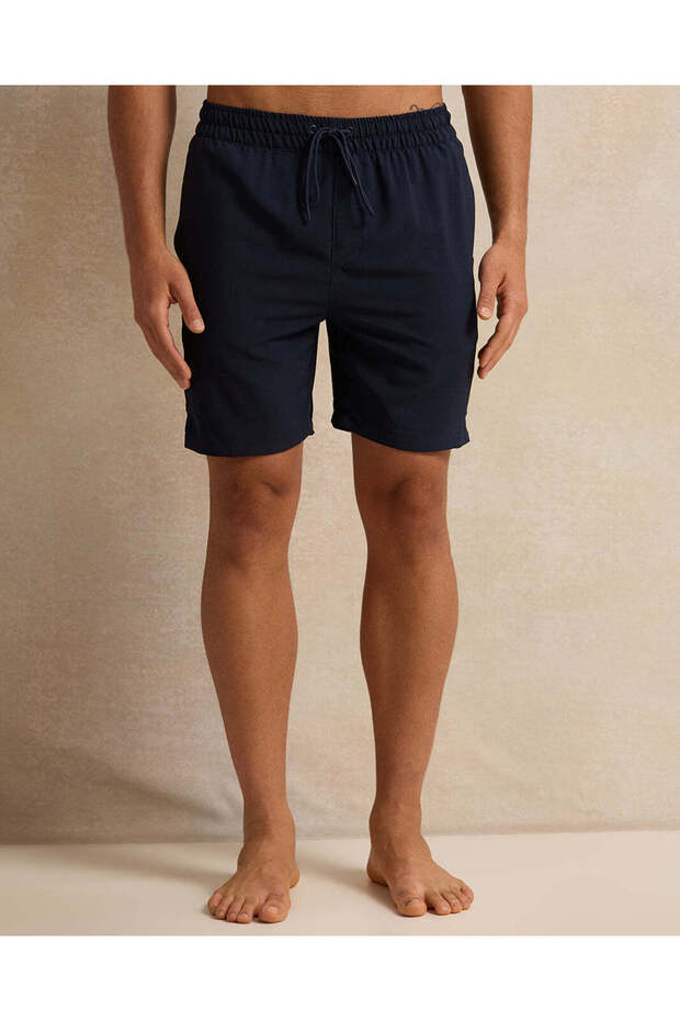 Men Navy Solid Active Shorts - 1