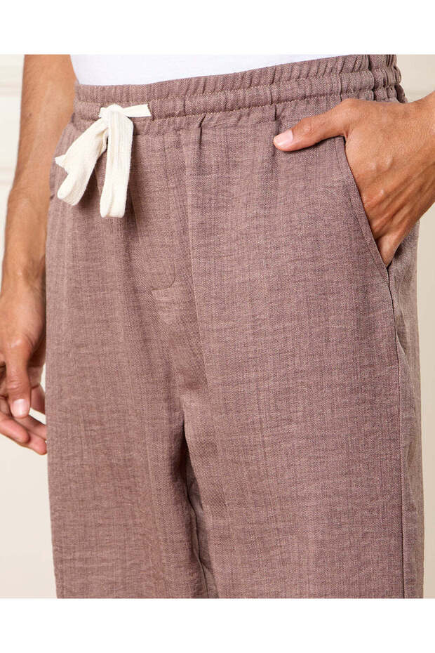 Men Beige Solid Lounge Shorts - 4