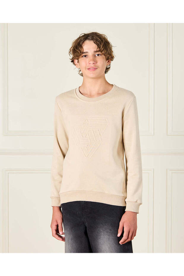 سويت شيرت بيج سادة للأولاد الكبار - 1