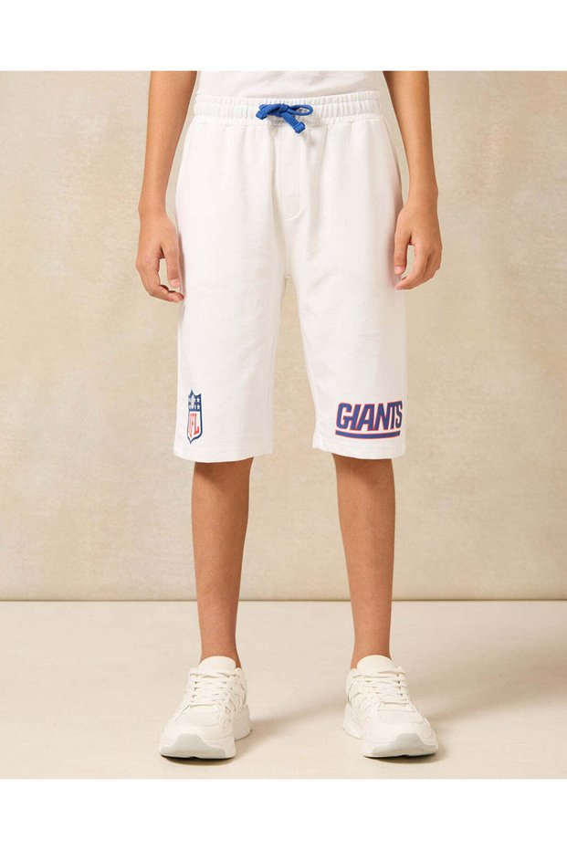 Senior Boys White Ny Giants Active Shorts