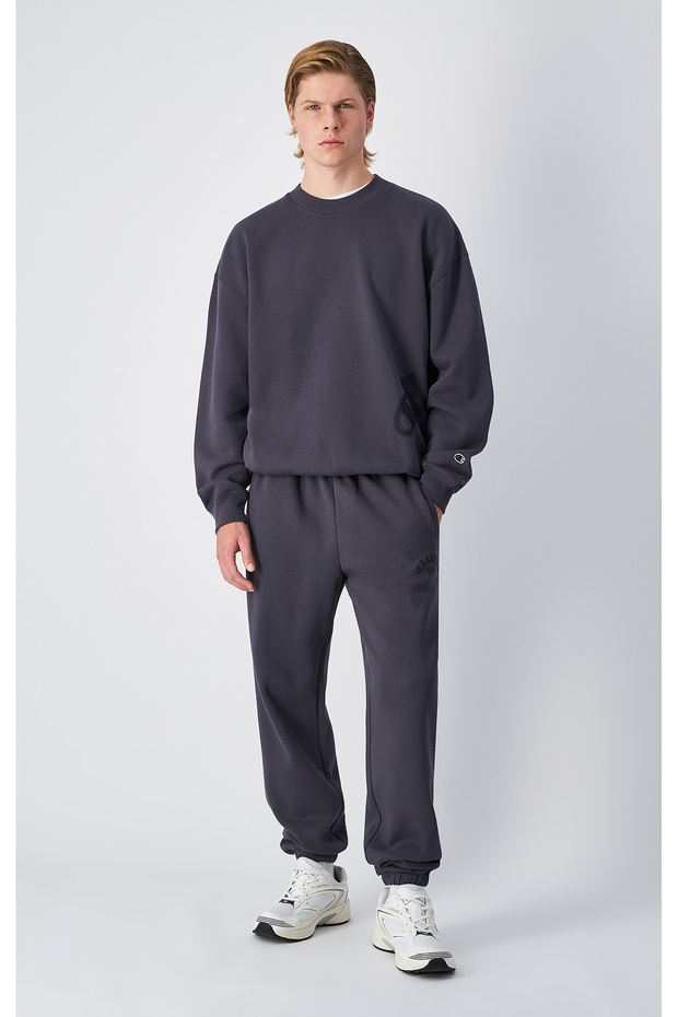 Urban Contemporary Elastic Cuff Pants Gray Men's Sweatpants - 221211-Vs517