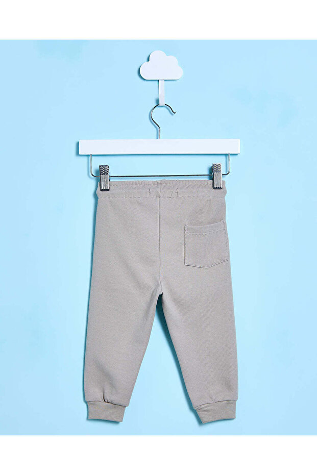 بنطال رياضي سادة باللون البيج للأولاد الرضع - 4