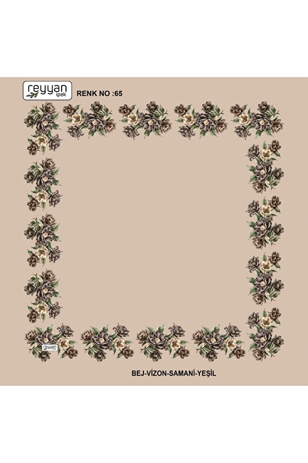 Bagged Scarf Plain Floral 90s Lace Yemeni Inner Veil 90x90 cm Empty Middle Floral Edges