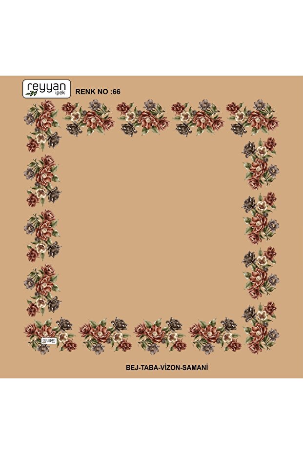 Bagged Scarf Plain Floral 90s Lace Yemeni Inner Veil 90x90 cm Empty Middle Floral Edges