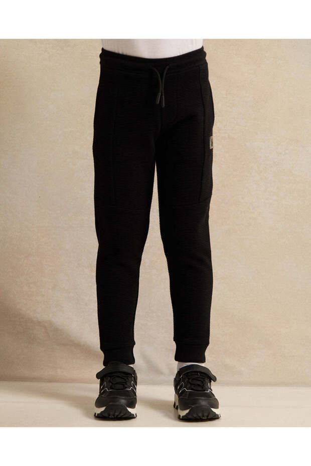 Boys Black Track Pants