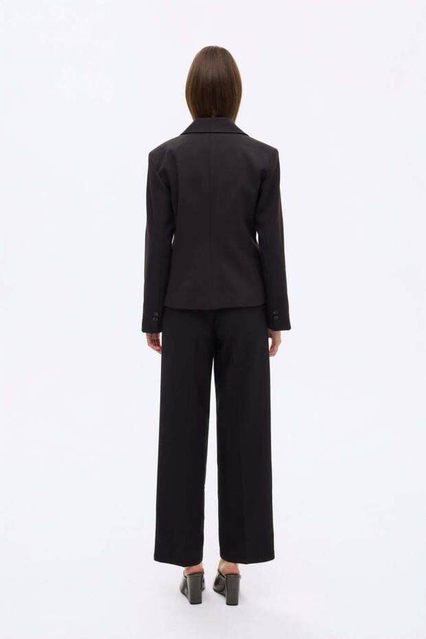 Double Button Stitching Detail Blazer Jacket - 3