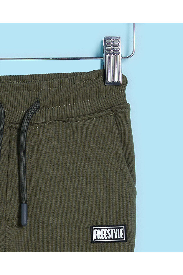 بنطال رياضي سادة زيتوني للأولاد الرضع - 2