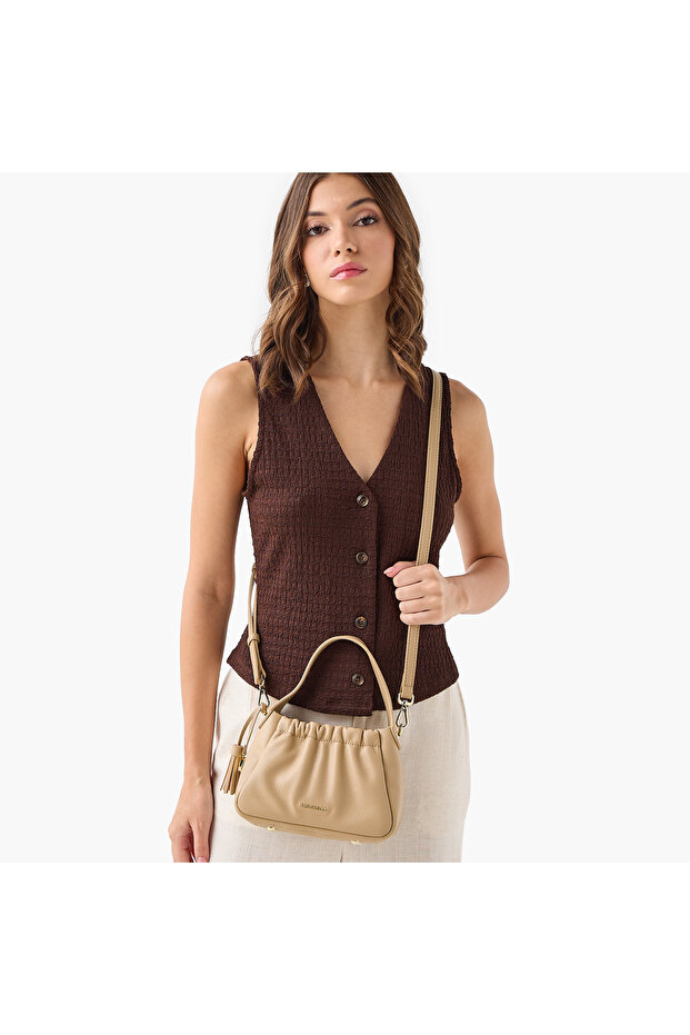 حقيبة حمل صلبة مع حزام قابل للفصل وسحاب للإغلاق - 2