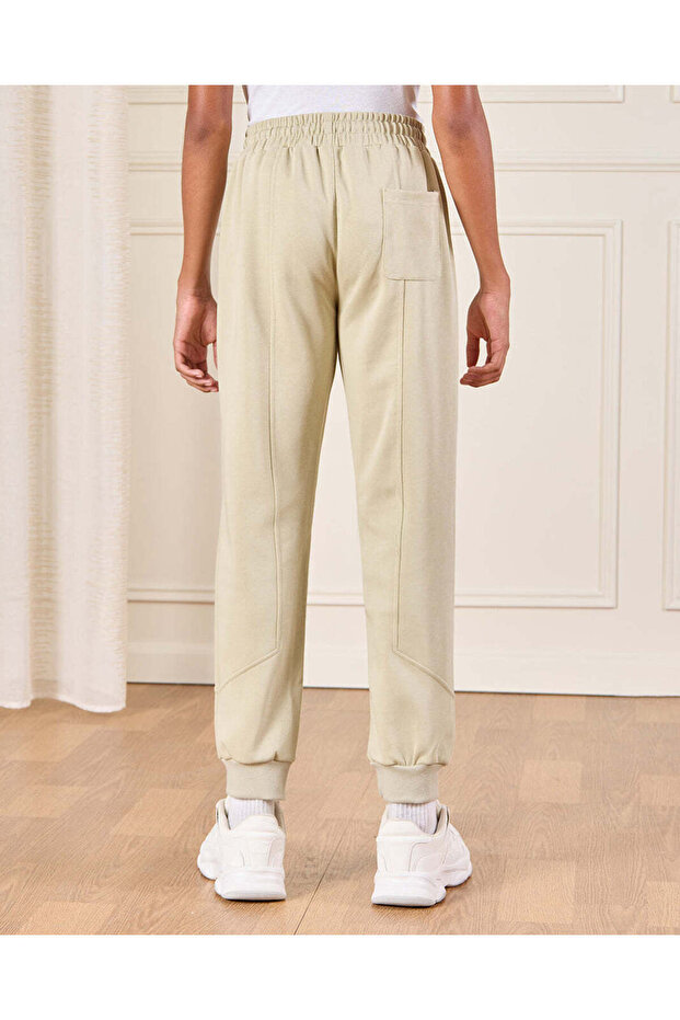 Senior Boys Beige Solid Active Pants - 3