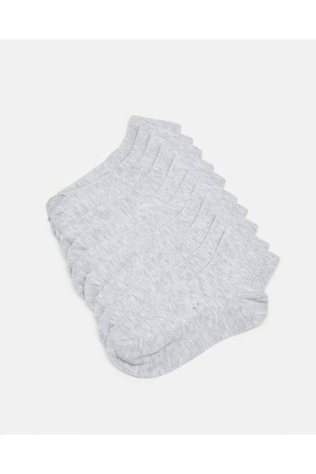 Senior Boys Grey High Ankle Length Socks (5 Pairs)