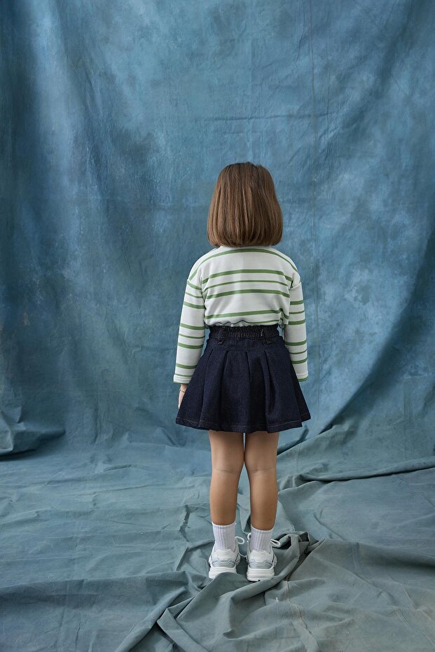 Çizgili Sweat - yeşil - 3