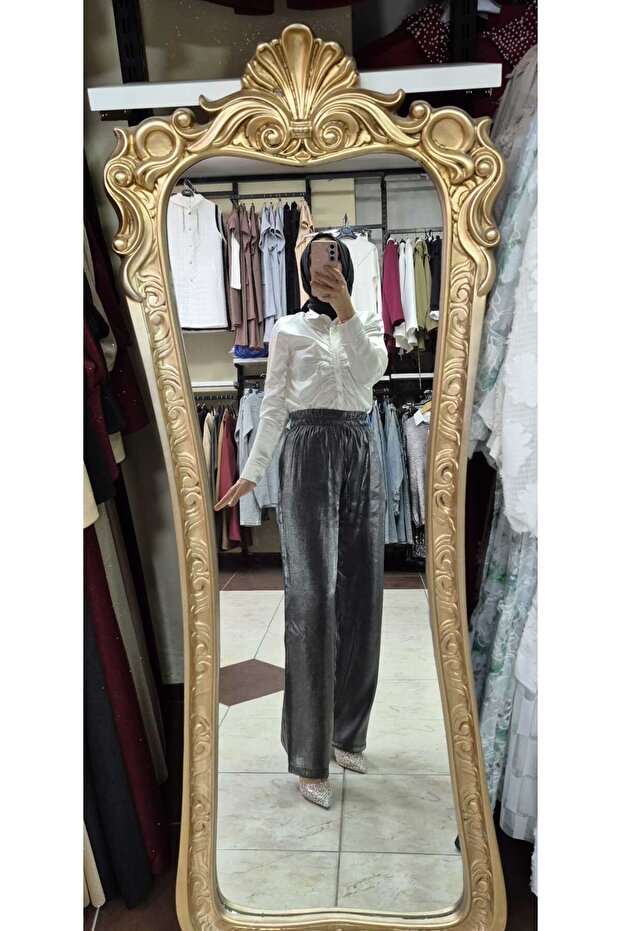 بنطلون من الساتان مع جيوب - 2