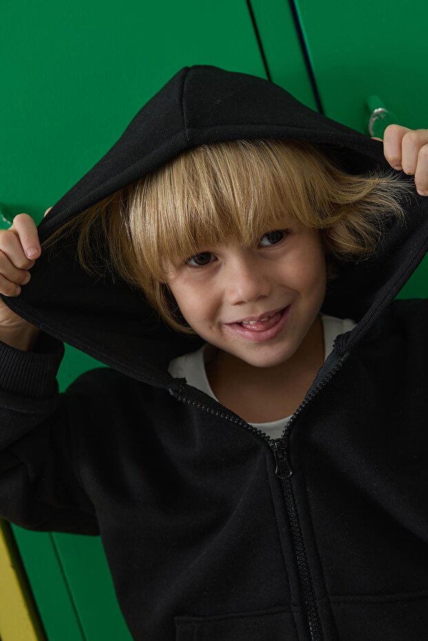 Fermuarlı Sweat Takım - siyah - 3