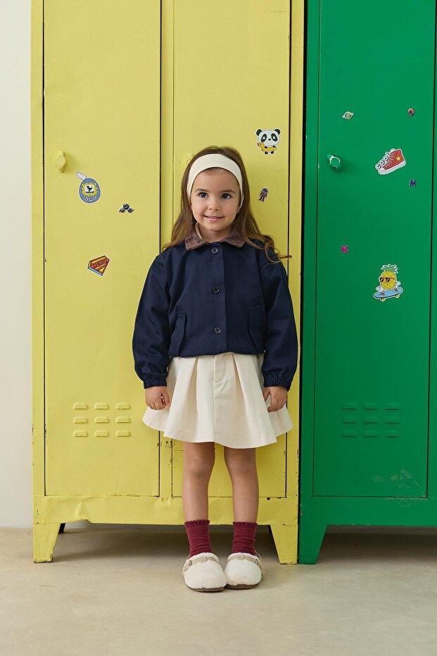 Pileli Etek - bej - 3