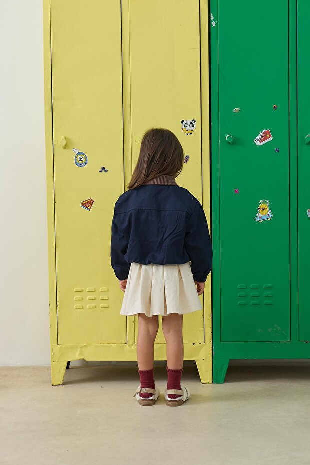 Pileli Etek - bej - 6