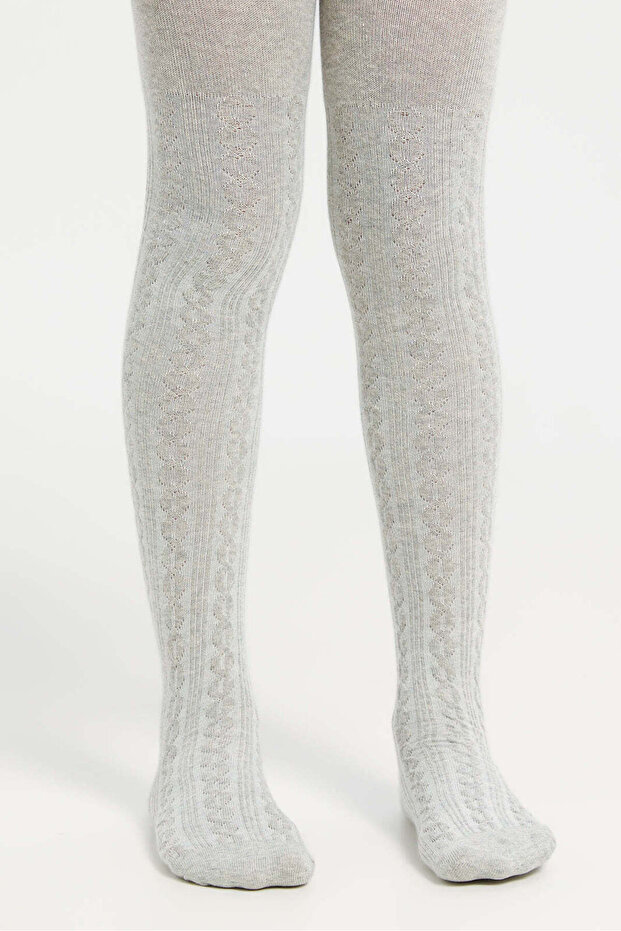 Girls White And Black Tights Set (2 Piece)