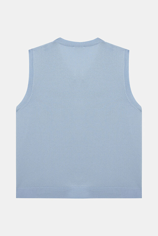 MAVİ KOLSUZ TRİKO - 2