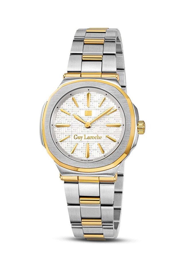 Charlie Watch for Women with Silver and Gold Stainless Steel Bracelet 33 mm 5 Atm