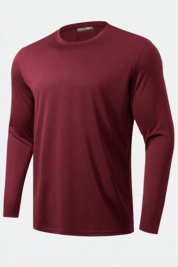 Men's 100% Cotton Stretch Fabric Stretch Sports Running Casual Training Long Sleeve Combed Cotton T-Shirt