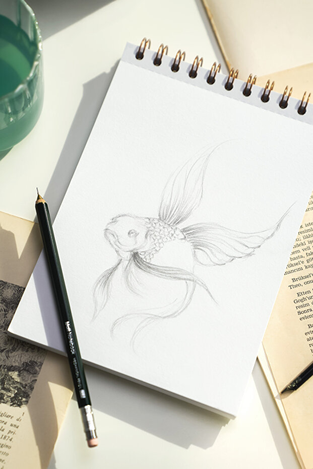 A5 Eskiz Defteri Sketch Book 50 Yaprak 150 gr Kalın Kağıt - 5