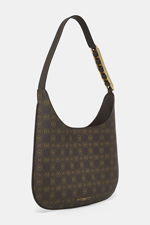 KAHVE MONOGRAM DERİ ÇANTA - 2