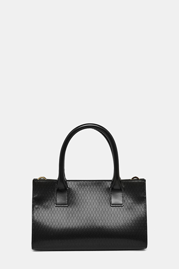 SİYAH MONOGRAM DERİ ÇANTA - 4