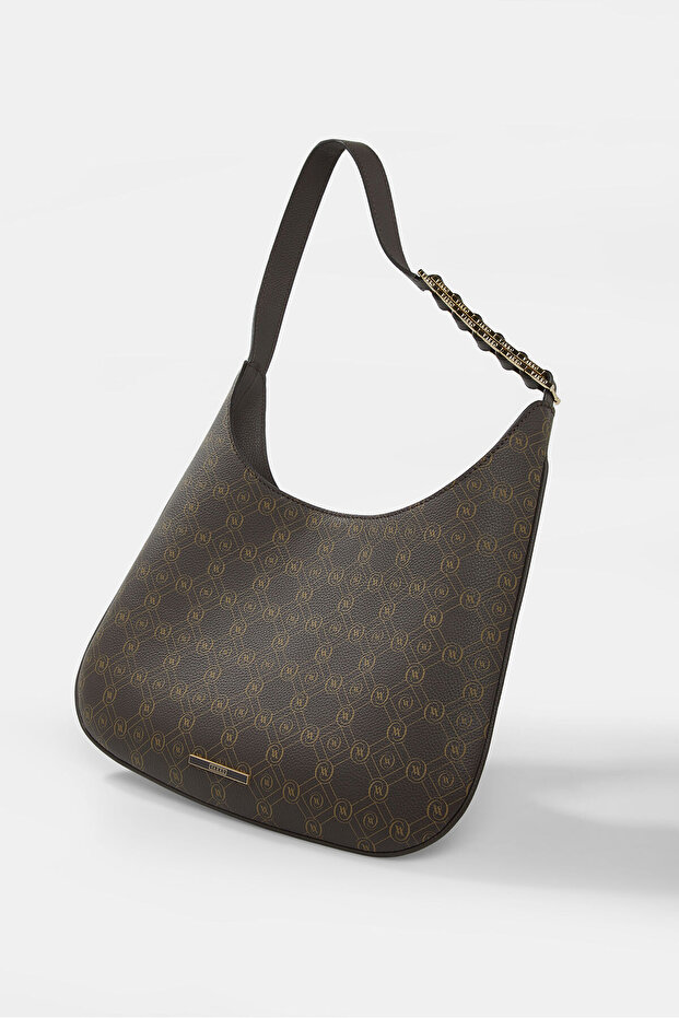 KAHVE MONOGRAM DERİ ÇANTA - 4