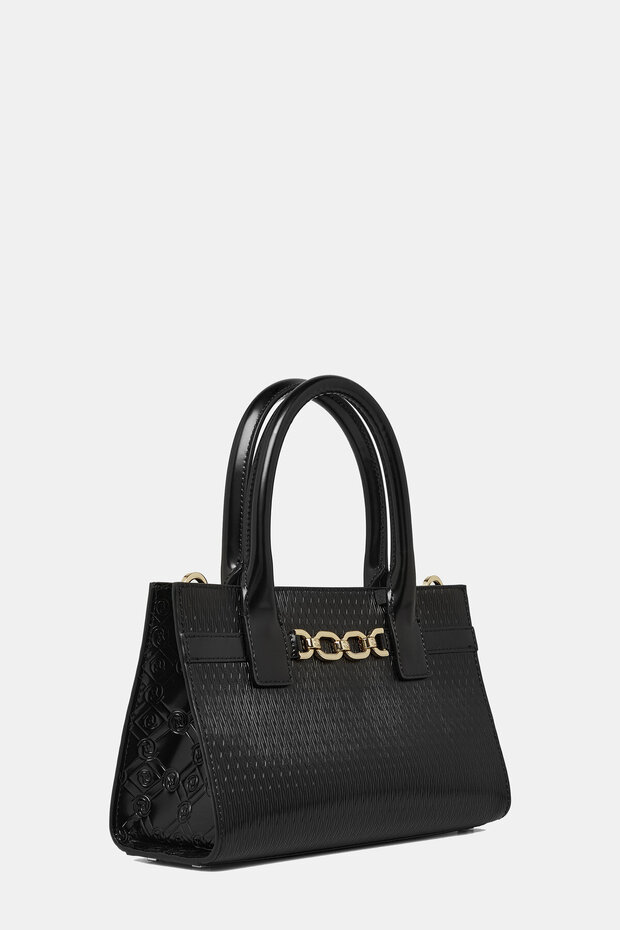 SİYAH MONOGRAM DERİ ÇANTA - 3