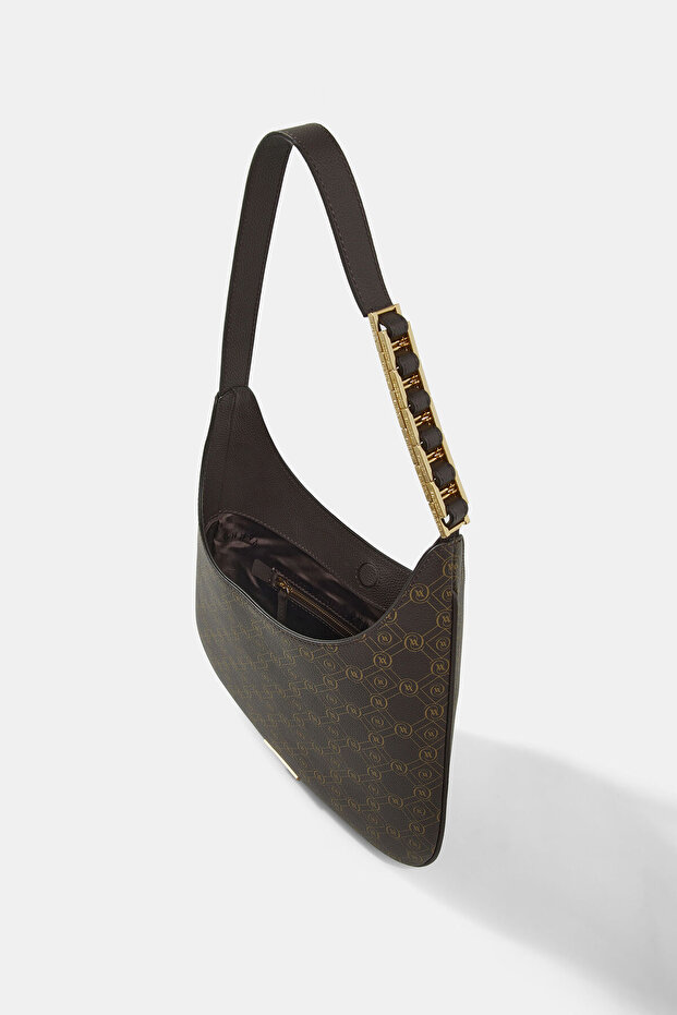 KAHVE MONOGRAM DERİ ÇANTA - 6