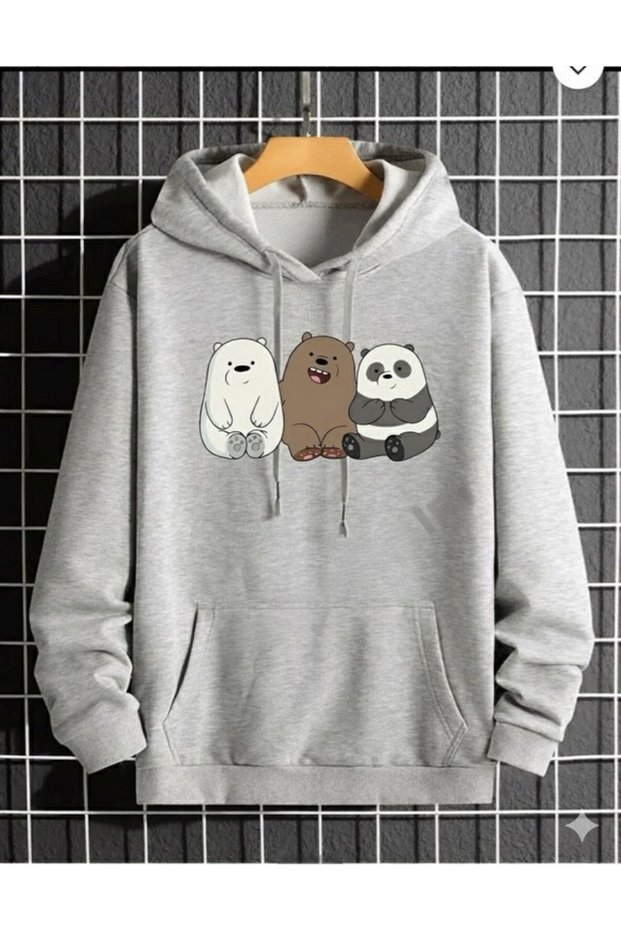 Girls/Boys Unisex Oversized 3 Head Printed Hoodie