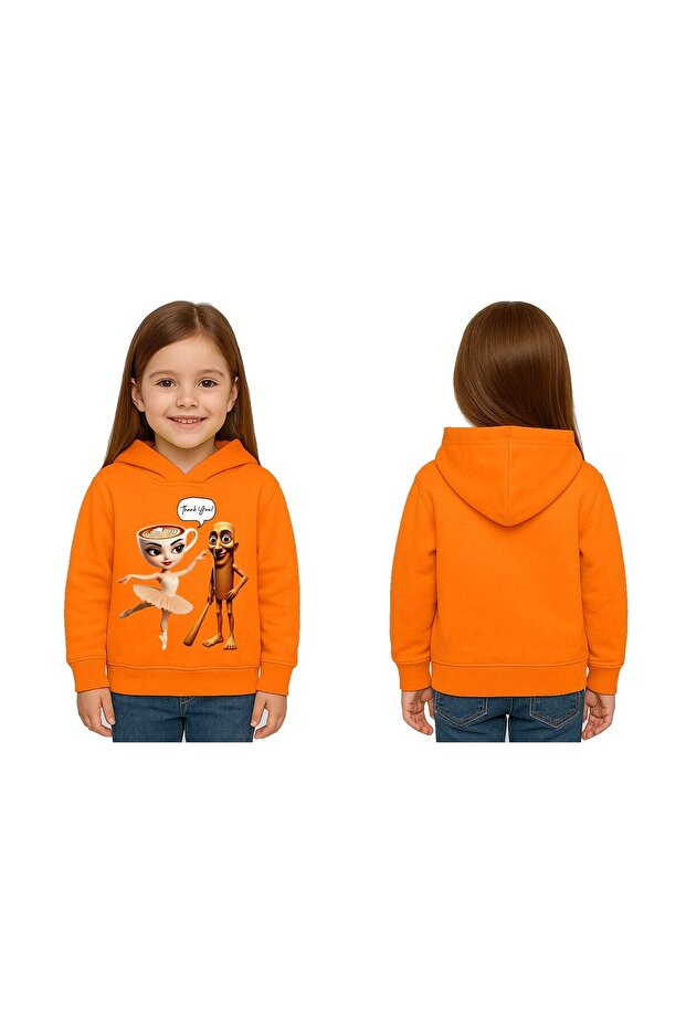 Unisex Brainrot Printed Children's Swaetshirt Hooded 3 Thread Raster
