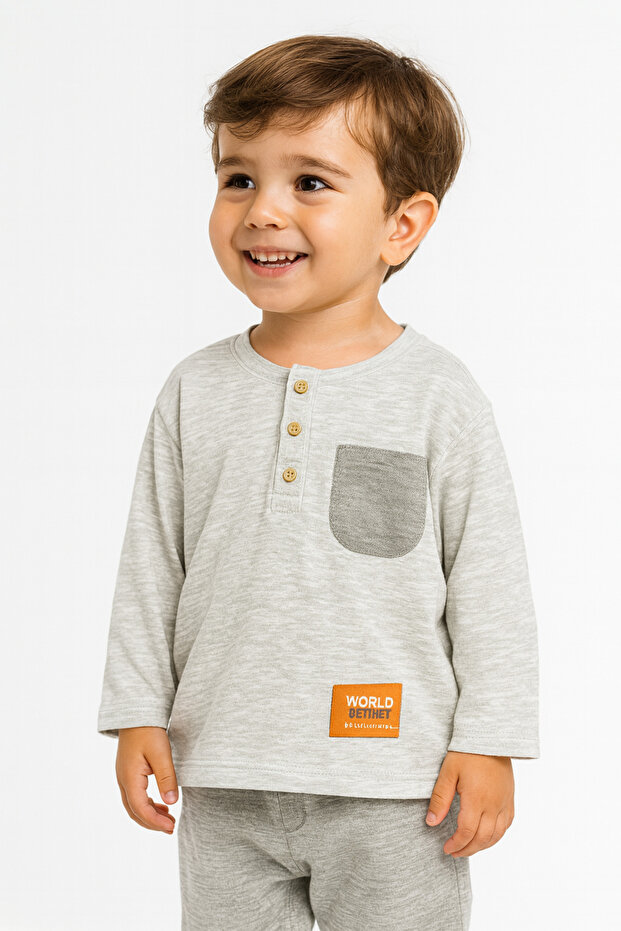 سترة رياضية أساسية للأولاد بأزرار أمامية - 3