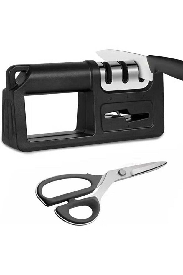 Hihonor Knife Sharpener, 4-in-1 Kitchen Knife Sharpener with Scissors Sharpener, Knife Sharpener To - 1