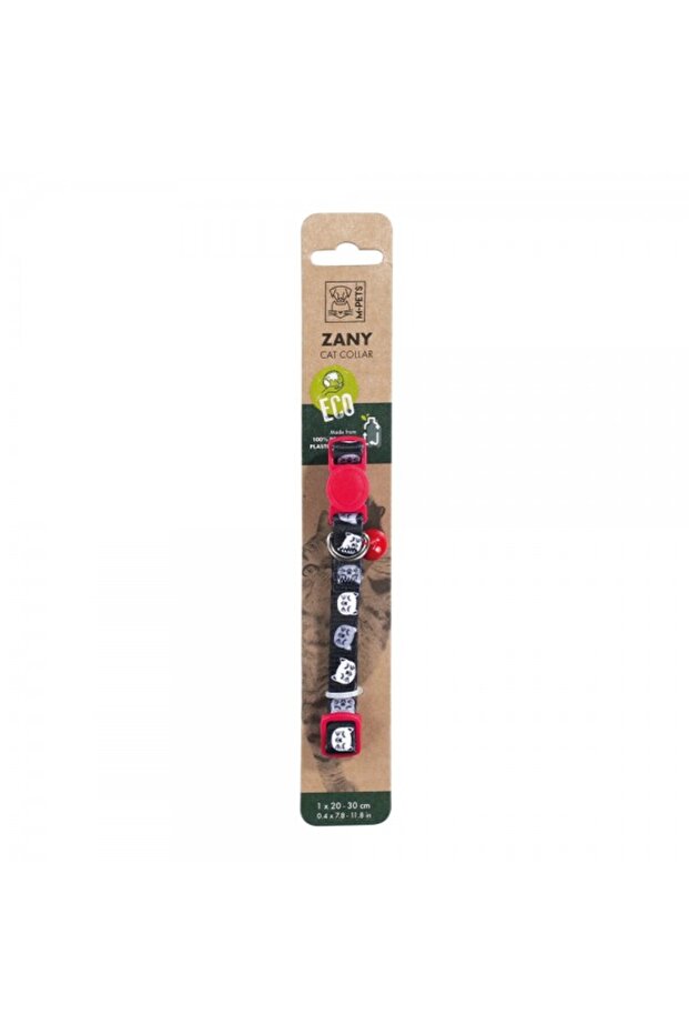Zany Cat Eco Collar Red & Black