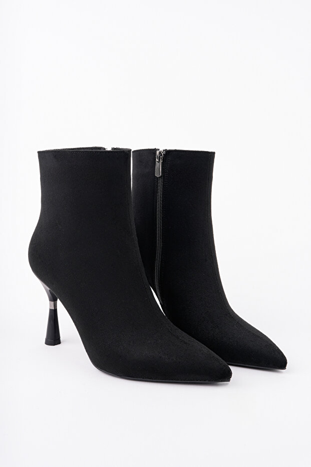 Women's Heeled Suede Boots 9.5 cm Thin Heel Elegant Stylish Modern Design Classic Style Daily Use