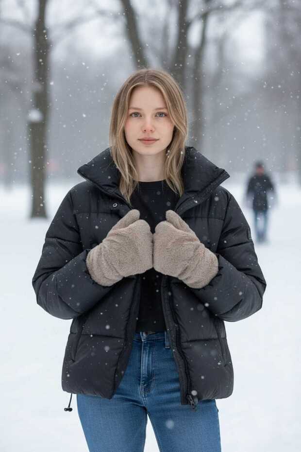 Kadın Tiftik Eldiven - 1