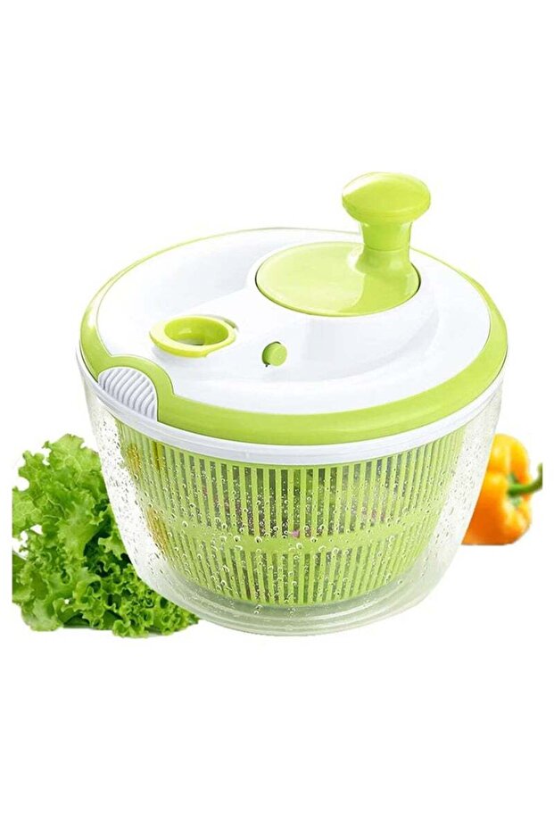 TIGER 5L Dryer Salad Spinner â€“ Lettuce Spinner with Lid Lock & Rotary Handle, Quick Drying Vegeta - 1