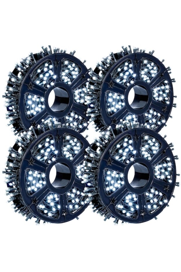 Set of 4 Linear Roll Lights, 100 m Each, 8 Light Modes, Cool White, IP44, 220V - 1