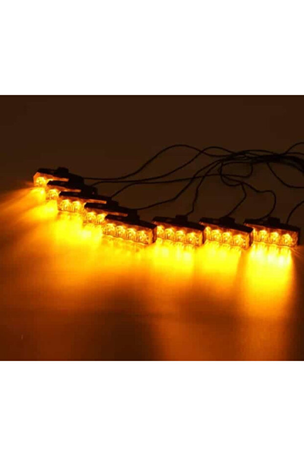 Kit of 8 strobe lights 7 functions 12V Yellow - 2