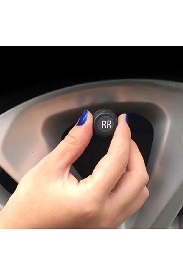 Set of 4 tire pressure and temperature sensors with LCD display and solar charging - 5