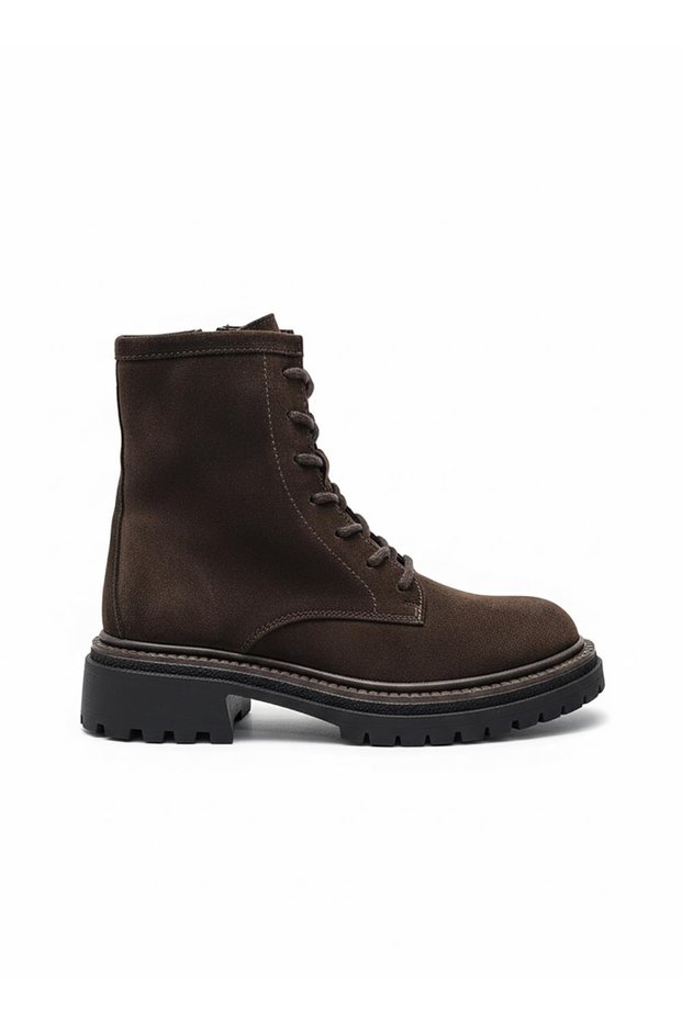 Brown Suede Women's Genuine Leather Boots 645.46606