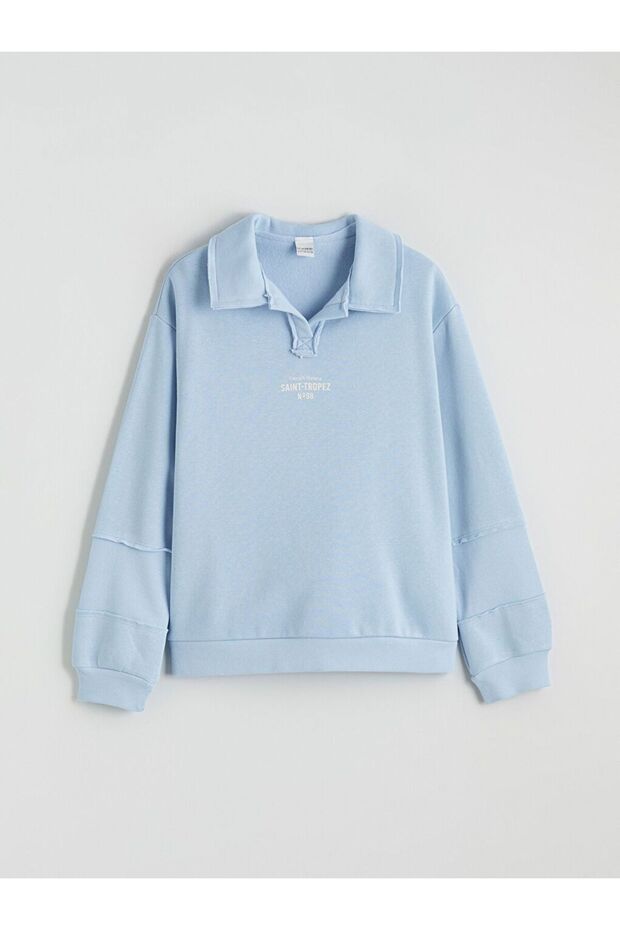 Lcw Kids Polo Neck Girls' Thick Sweatshirt