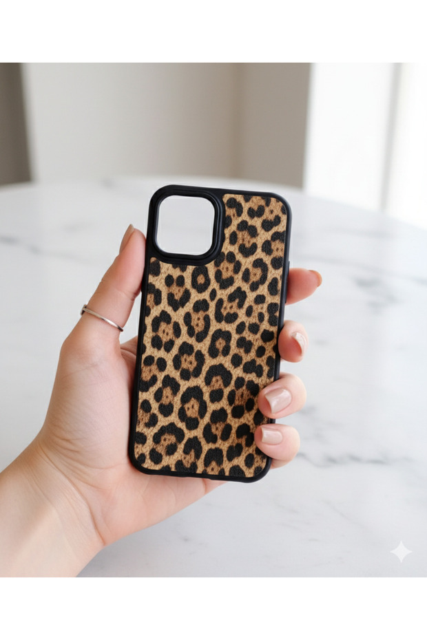 نموذج حقيبة بنمط الفهد لهاتف آيفون 14 برو ماكس - 1