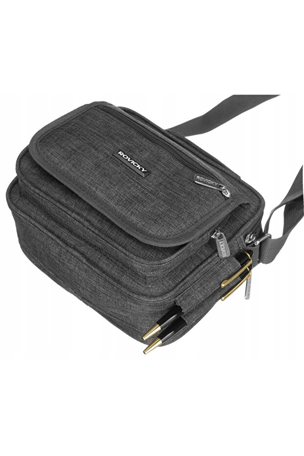 Practical men's polyester messenger bag - Rovicky - 8
