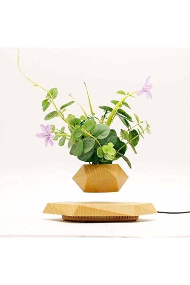 Floating plant pot with hexagonal light brown base - Smart masterpiece