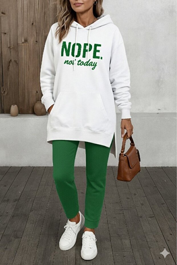 Women's Long Sleeve Hooded Lace up Viscose Two Thread Sweat