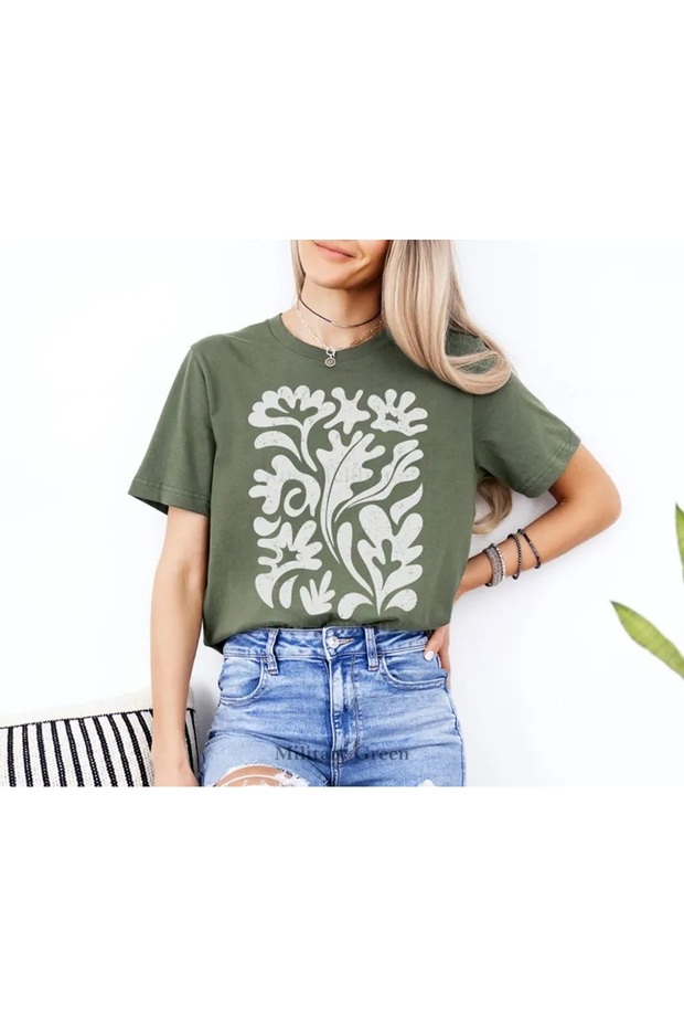 Matisse Flowers Printed Women's Cotton T-Shirt
