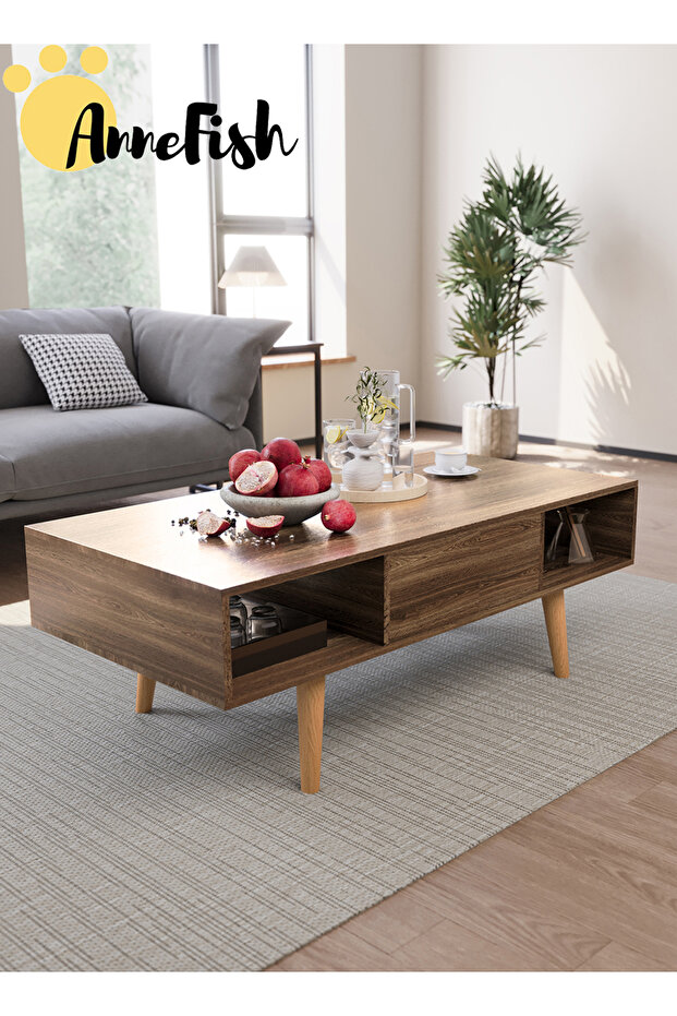 Coffee Table With Large-capacity Storage Double-layer Simple Installation Coffee Table - 1