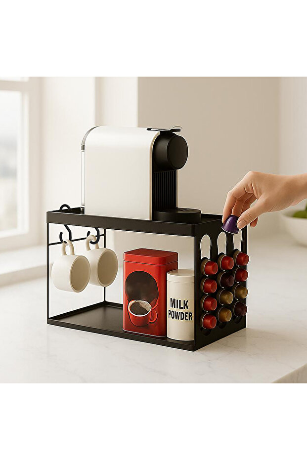 Capsule Coffee Organizer Model 3 Black - Stylish and Functional Organizer Stand