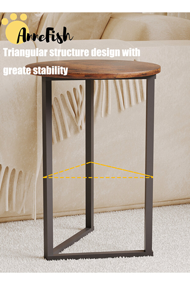 3Pcs Coffee Service Table Set Round Sofa Side Nesting Table End Table Small Coffee Table Couch Table - 7